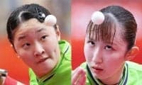 張本美和・早田ひなペアは準優勝