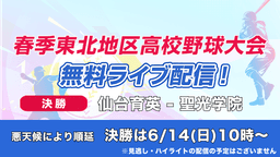 春季東北大会決勝
仙台育英 - 聖光学院