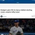 ドジャース、金銭トレードでブルージェイズ左腕エリク・ラウアーを獲得　昨年のWSで対戦