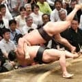 大関の霧島が顔から流血のアクシデント　ただひとり勝ち越し決定も土俵下へ顔から落下　場内騒然
