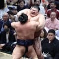 若隆景２敗キープ、熱海富士を寄り切り「まだまだ。あと５日」11日目は首位タイ霧島と直接対決