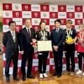 ＩＮＡＣ神戸が斎藤元彦知事を表敬訪問　女性監督で初めてＷＥリーグを制した宮本監督は喜びかみしめる「実感が湧いてきた」