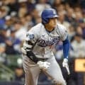 大谷翔平、３打席目はチェンジアップに空振り三振　大量リードを許す苦しい展開
