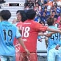 「めっちゃ楽しそう」4人が手つなぎクルクル…奇策“トルメンタ”発動→鹿島・植田がヘディングシュート！華麗なトリックプレーに「みんな違うチームなのいいね」