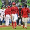 広島・辰見鴻之介「左膝内側側副靱帯（じんたい）損傷」