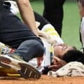【ソフトバンク】石塚綜一郎が顔面に156キロ危険球受け病院へ　オリックスの選手たちも頭抱える