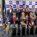 大学選手権Ｖ関大が表敬訪問　MVP米沢友翔「すごくしんどかったけどすごく楽しかった」