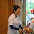 ゴールボールの魅力知って　パラ金メダリストが小学生に体験教室