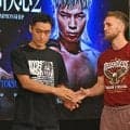 西田凌佑「絶対取る」２階級制覇へ決意　グッドマンと初対面「気持ちが強そう。激しい試合になると思う」
