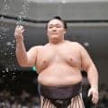 朝乃山が４敗目で優勝争いから後退　藤ノ川に敗れる
