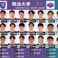 因縁対決「筑波大学×明治大学」！日本代表SO伊藤龍之介は初メンバー入り。ラグビー関東大学対抗戦 2026