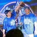 ＤｅＮＡ歓喜のビールかけ　東選手会長「僕たちはリーグ３位。チャンレンジャーの気持ちを忘れず」と発声　南場オーナー「どん底からよく這い上がってこられました」　ビール３０００本