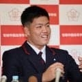巨人４位の智弁学園・杉本　１位指名の織田に「どんな道に行っても応援する」「もし巨人に来るなら切磋琢磨して」