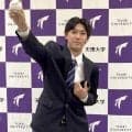 阪神５位指名の天理大・的場　憧れ火の玉ストレート　藤川監督に「スピンの効いたボールの投げ方を聞いてみたい」