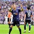 広島・浅野  待たせたな！復帰後初“ジャガーポーズ”　「ホッとした」３７５９日ぶりＪでゴール　４発大勝で暫定２位浮上