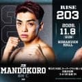 【RISE】11・8「203」メインは政所仁対数島大陸Sフライ級王座決定戦、島田知佳はセミ