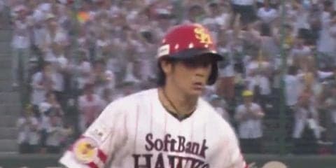 ホークス甲斐の「キャノン砲」炸裂　二塁へ矢のような送球、栗山を刺す