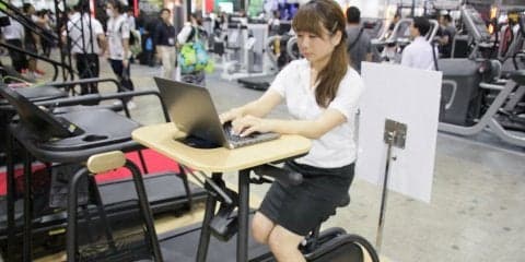 PCで仕事しながら同時にフィットネスも!? 勤勉な日本人にピッタリな健康機器が登場【SPORTEC 2017 #3】