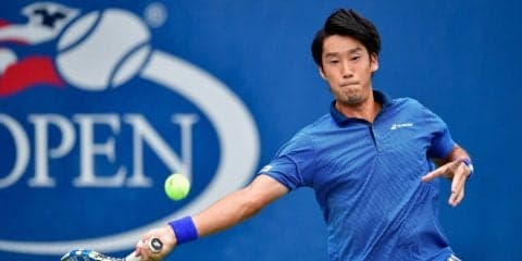 男子シングルス1回戦、雨で一時中断も杉田祐一が第2セットも先取[全米オープン]