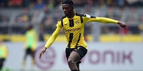 デンベレがバルセロナ入団会見、史上2位の移籍金「メッシのチームメートになれて光栄」