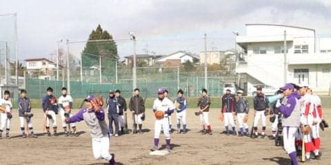 「宮城県のレベルアップに」-社会人選手が指導、軟式野球部講習会の意義