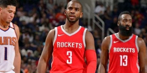 クリス・ポールが復帰しジェームズ・ハーデンとの揃い踏みとなったロケッツが前半で90得点、圧倒的オフェンス力を披露