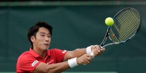 杉田祐一VSフェデラー　杉田は第1セットを4-6で落とす［ホップマンカップ］