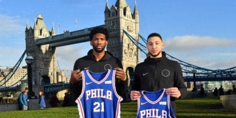 ロンドンゲーム出場のセルティックスとシクサーズ、『英国あるある』にチャレンジ