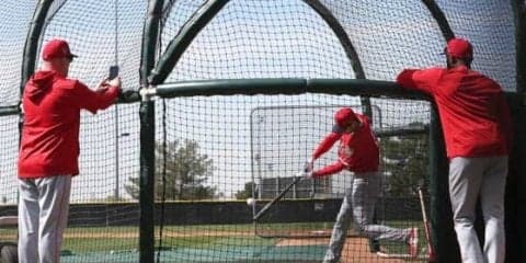 【MLB】大谷翔平がフリー打撃でメジャー2投手と対戦「生きた球を数多く見れた」