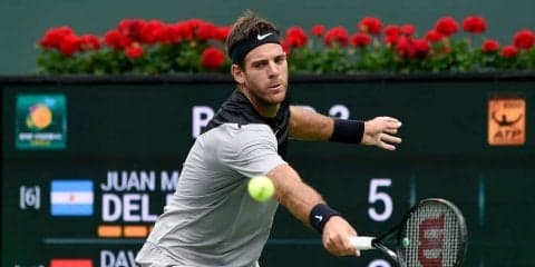 デル ポトロがフェレールを6-4、7-6(3)のストレートで退け、3回戦を突破[男子テニスATPワールドツアー マスターズ1000 インディアンウェルズ]