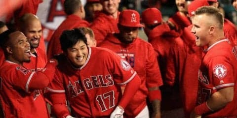 【MLB】早くも大谷とアベック弾　トラウトが二刀流右腕絶賛「彼の才能は信じられない」