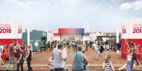 W杯を盛り上げるコミュニティパーク「ODAIBA FOOTBALLFANZONE」が期間限定オープン