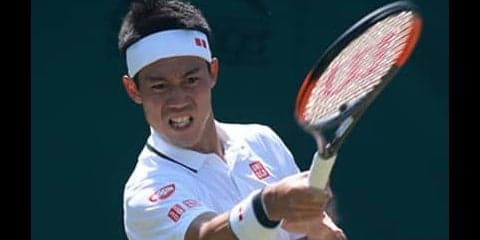１球ずつボールをもらう錦織圭、ファーストサーブがビュンビュン入る