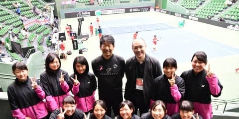 フェドカップ「 日本 対 英国 」の試合ご招待に、高校生選手達は感激観戦！【第40回全国選抜高校テニス大会】