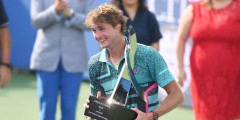 【8/5試合結果】ズベレフ 連覇で今季3タイトル目獲得。女子世界128位クズネツォワは約2年振りの優勝