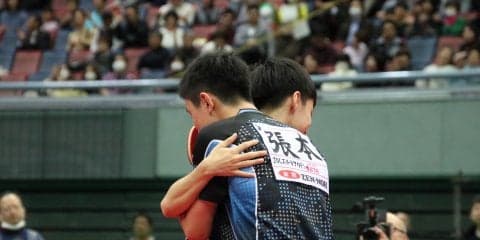 【卓球】シングルスだけじゃない　張本ペアが前年王者破り決勝進出＜全日本卓球2019＞