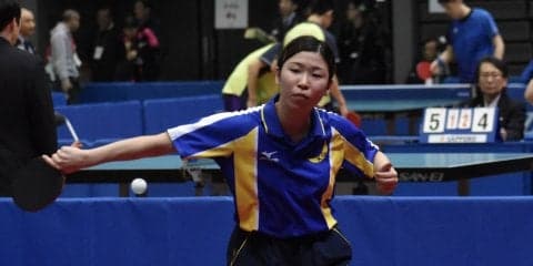 【卓球部】 青木が女子シングルスで初戦突破