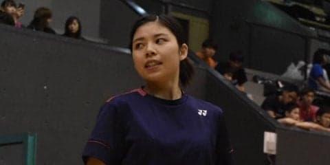 【バドミントン部女子】　１本も落とすことなく準決勝進出！