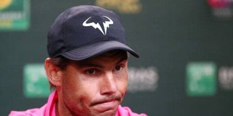 ナダルが膝の怪我で準決勝を試合前棄権。フェデラーとの39回目の対戦はお預けに[ATP1000 インディアンウェルズ]