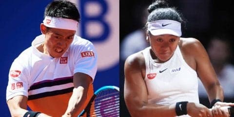 前日雨天順延の錦織、大坂なおみが初戦に臨む。勝てばそれぞれダブルヘッダーに