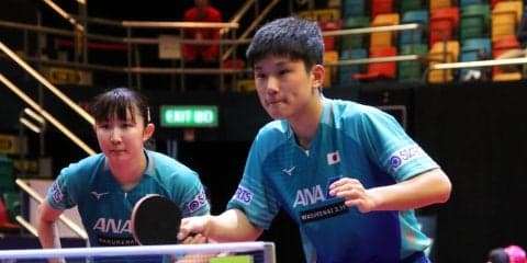 【卓球】張本・早田ペアが初戦白星　伊藤からの助言も力に＜香港OP・混合複＞