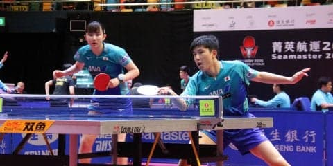 【卓球】張本・早田組“異次元のプレー”で予選突破＜香港OP・混合複＞