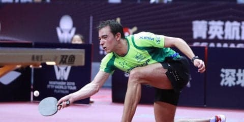 【卓球】テニス・錦織圭さながらの“股抜きショット”をカルデラノが披露