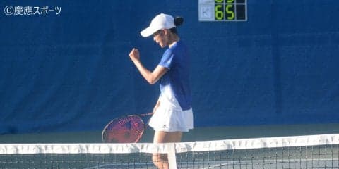 【テニス（女子）】シングルスで圧倒し、強敵・亜大に勝利！／関東大学テニスリーグ　亜大戦
