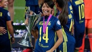 女子CL決勝で豪快ミドルのDF熊谷紗希、5連覇に貢献し歓喜と感謝「仲間に感謝、全てに感謝」