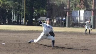千葉、中川がともに好投、秋季リーグを無敗で終えるー東都学生軟式野球秋季リーグ戦　対神奈川大