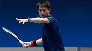  錦織 フォニーニと練習 