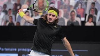 大会3連覇を狙うチチパス、好調をキープし、プイユにストレート勝ち