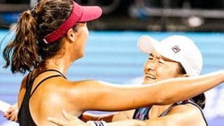  青山/柴原ペア 逆転で初戦突破 