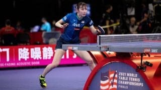 早田ひな、圧巻のストレート勝利　インドの異質使いに主導権渡さず＜世界卓球2021＞